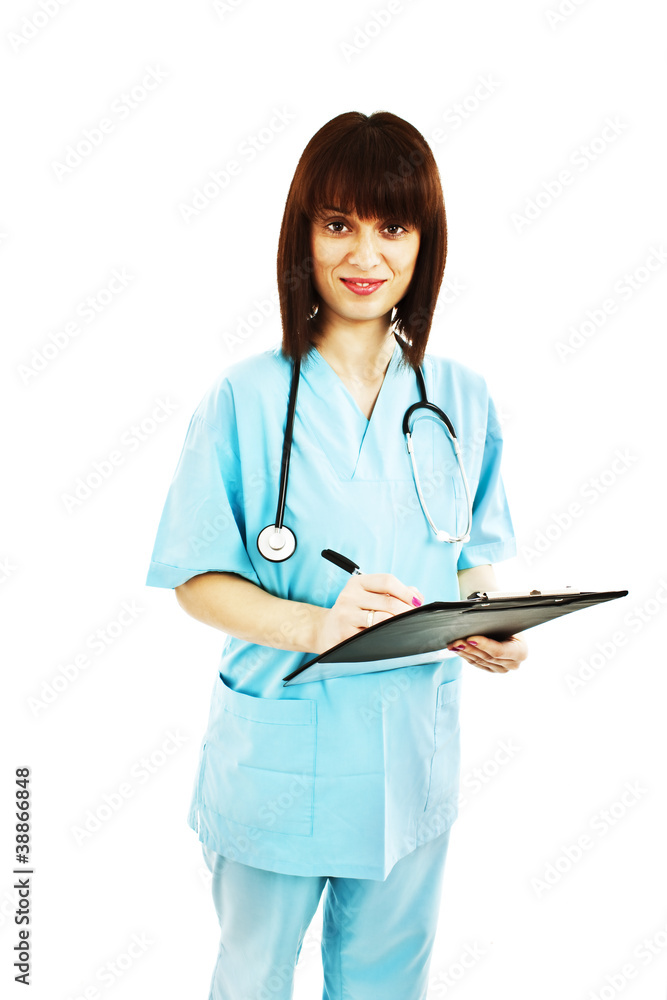 Smiling medical doctor with stethoscope Smiling medical doctor with stethoscope