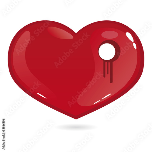 Heart with hole