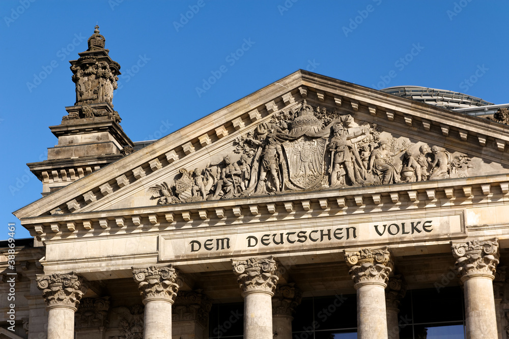 Details of the Facade of the German Parliament
