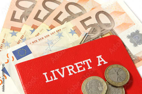Livret A avec billets et monaie