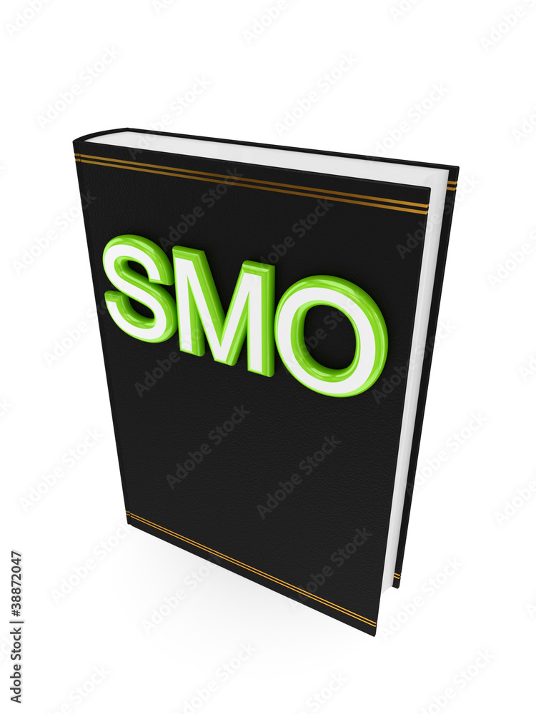 Black book with a green word SMO.