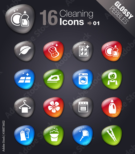 Glossy Pebbles - Cleaning Icons