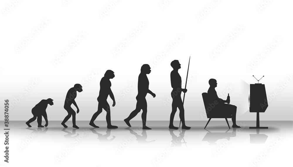 Fototapeta premium Evolution Fernseher