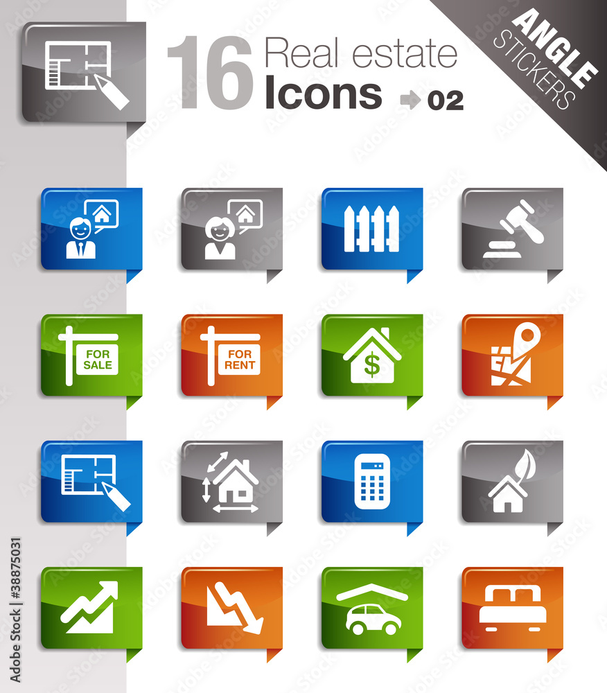 Angle Stickers - Real estate icons