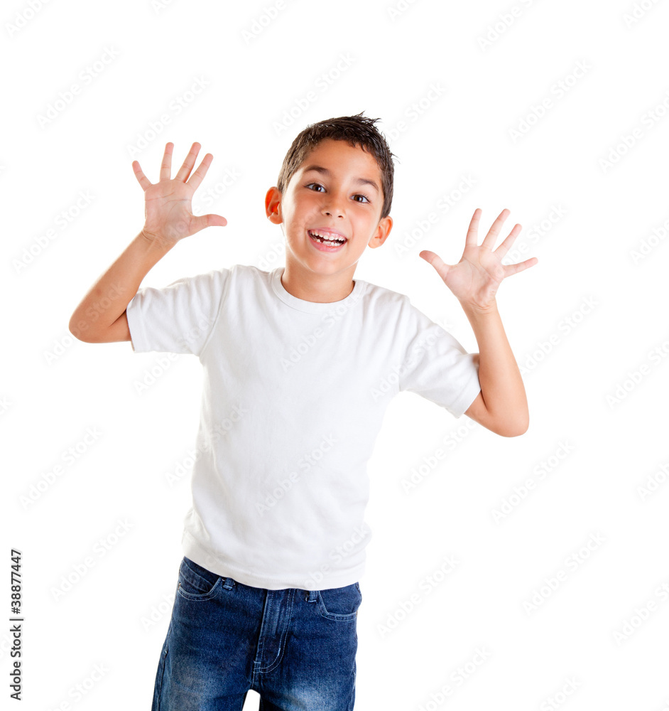 children with funny expression gesture open fingers children with funny expression gesture open fingers