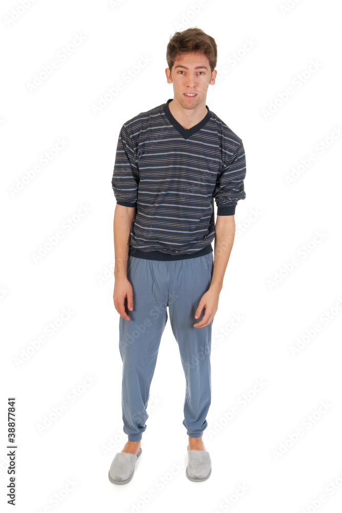 Young man in pajamas Young man in pajamas