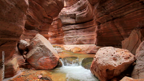 stream flowing in beautiful canyon