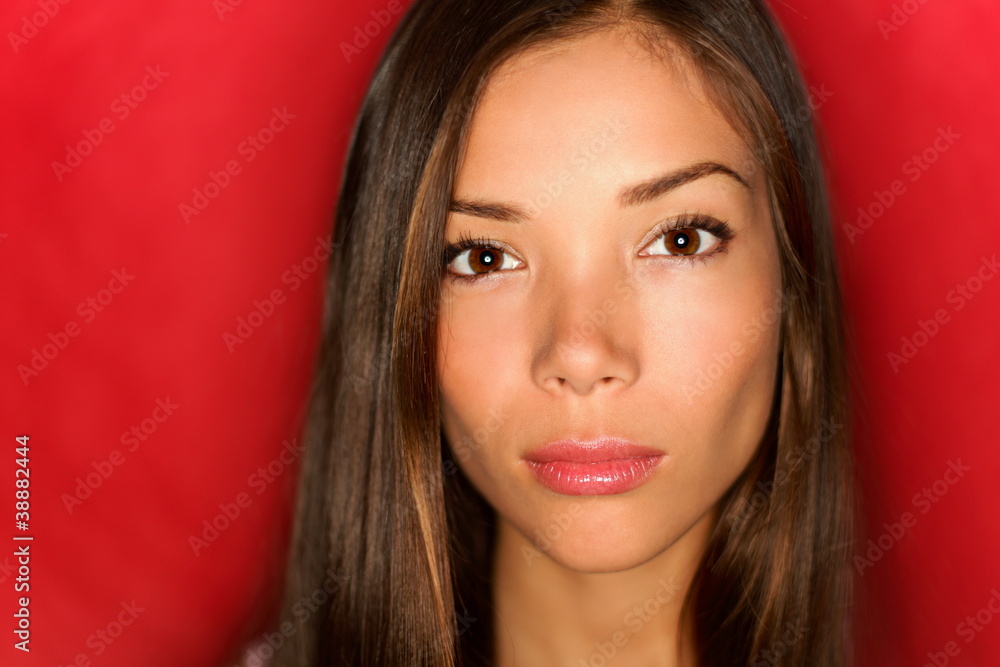 Asian beauty woman serious portrait Asian beauty woman serious portrait