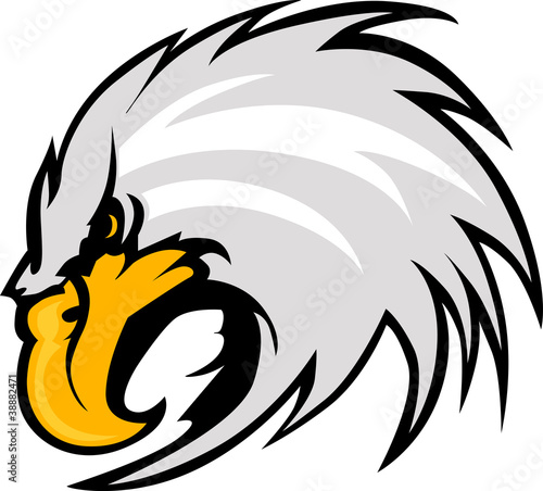 Eagle Mascot Head Vector Graphic