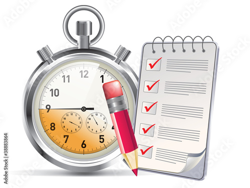 Clock and notepad
