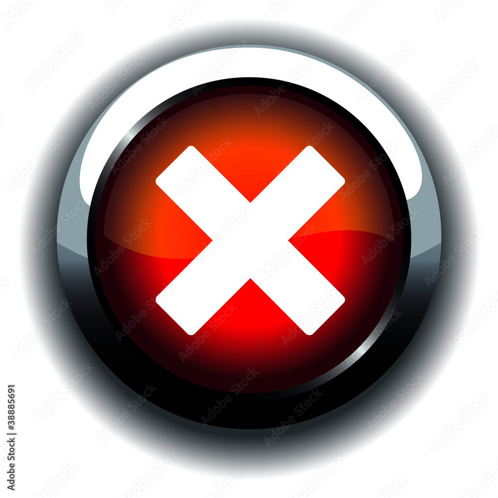 bouton-non rouge