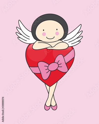 Hada con un corazón