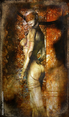 Fotografi Android girl painted