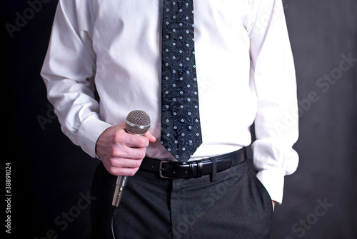 Obraz na płótnie Man with Microphone