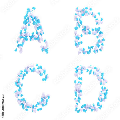 Valentine day love alphabet...