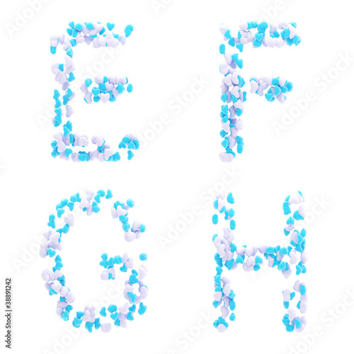 Valentine day love alphabet...