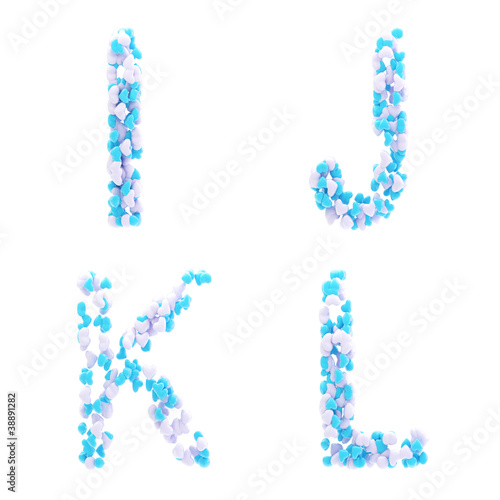 Valentine day love alphabet...