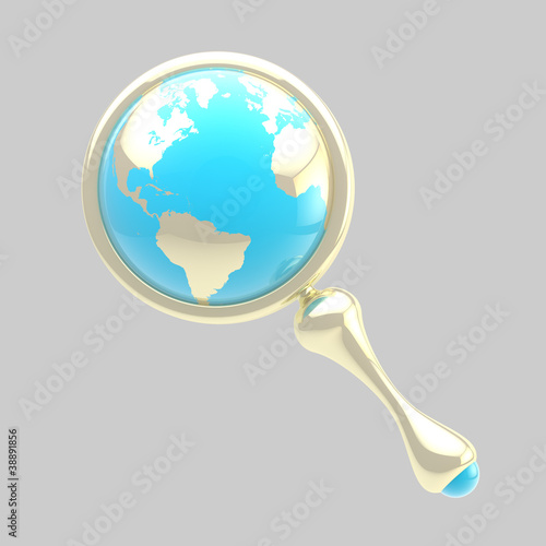 Magnifying glass icon with ...