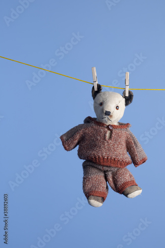 Old Teddy On The Washing Line photo