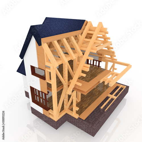 Obraz na płótnie House was dismantled