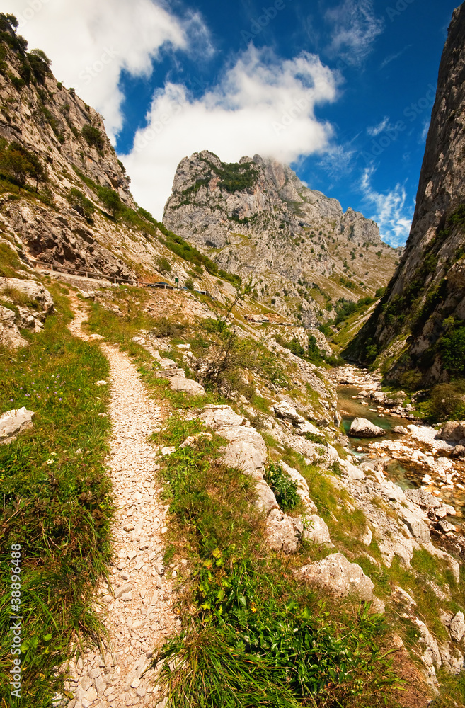 Landscape of high mountains at summer in Spain Landscape of high mountains at summer in Spain