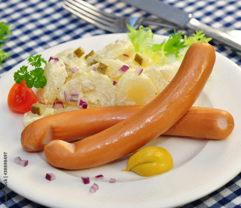 Salat, Wurst Salat, Wurst