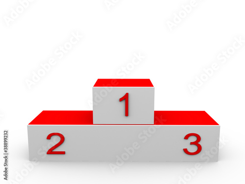 3D rendered isolated podium