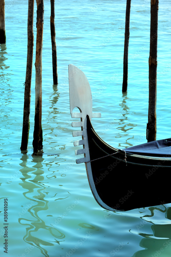 Detail of gondola, Venice Grand Canal