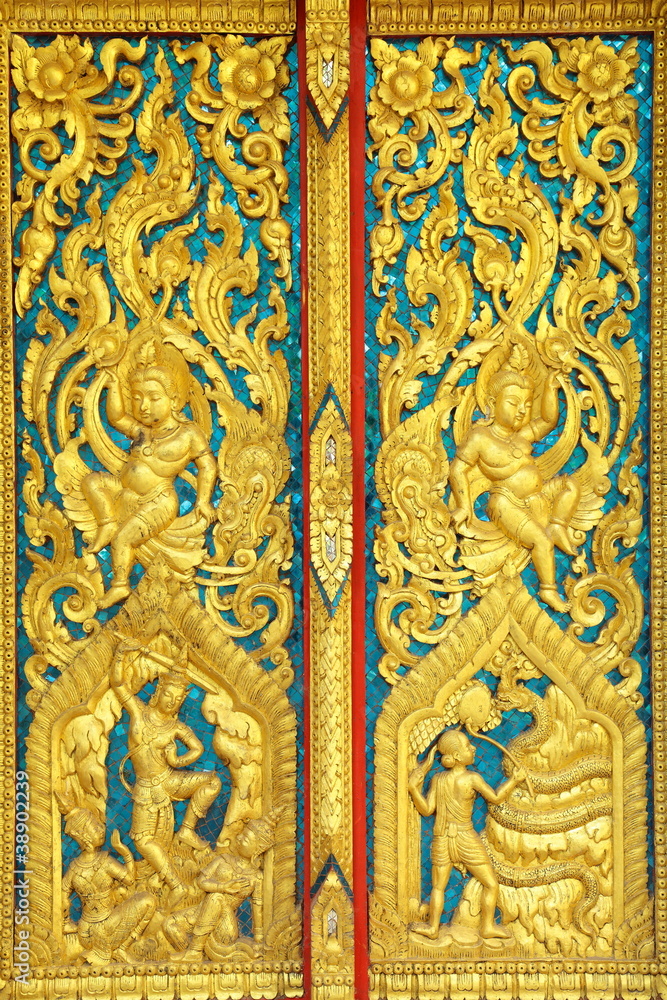 Thai temple door.