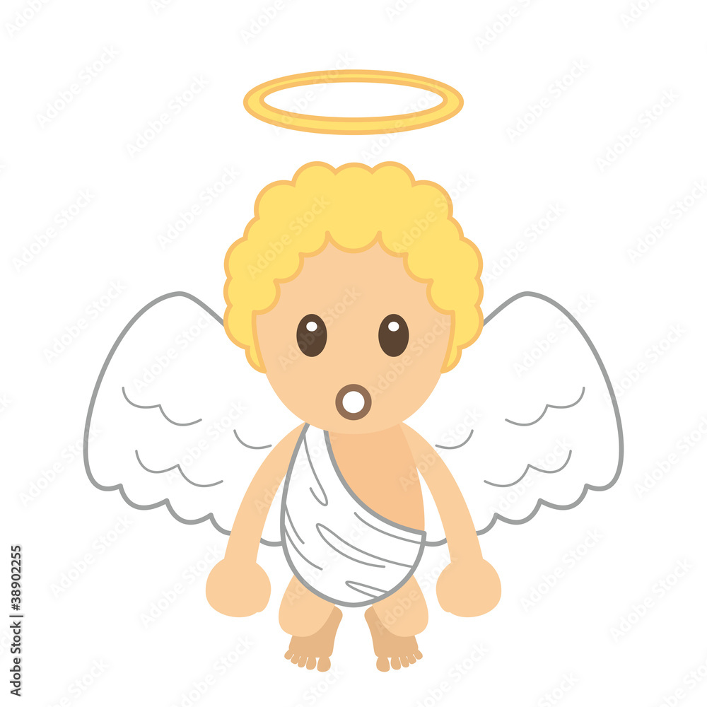 Obraz premium 天使 表情 疑問