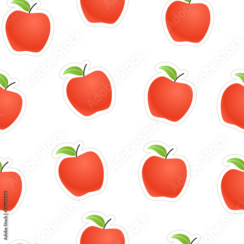 Red apples seamless background