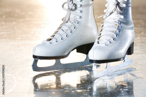 Dramatic landscape natural shot of ice skates
