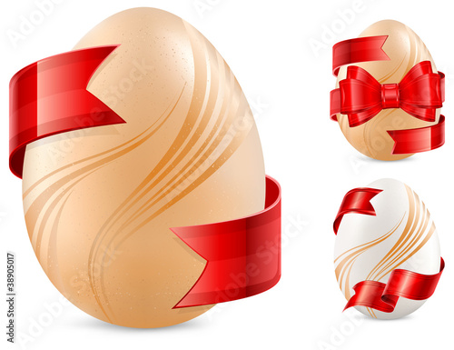 Egg with ribbon