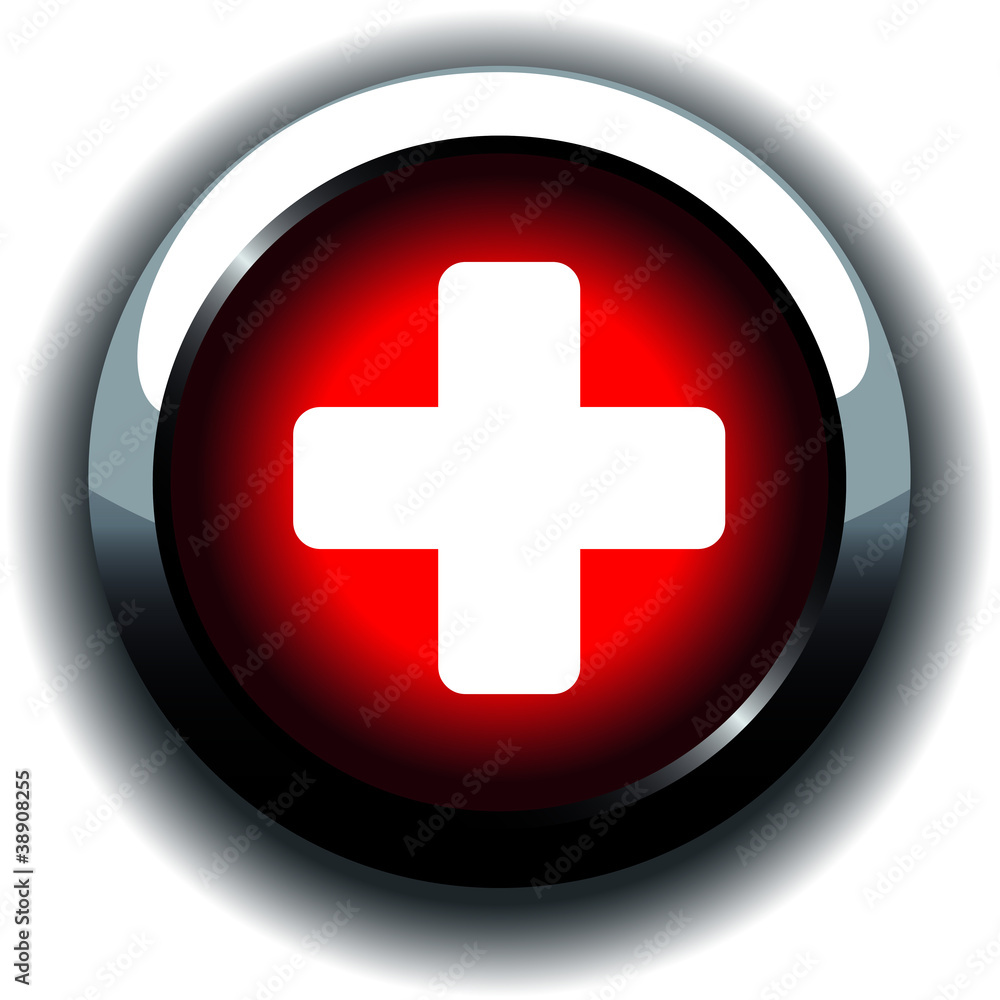 Fototapeta premium bouton plus