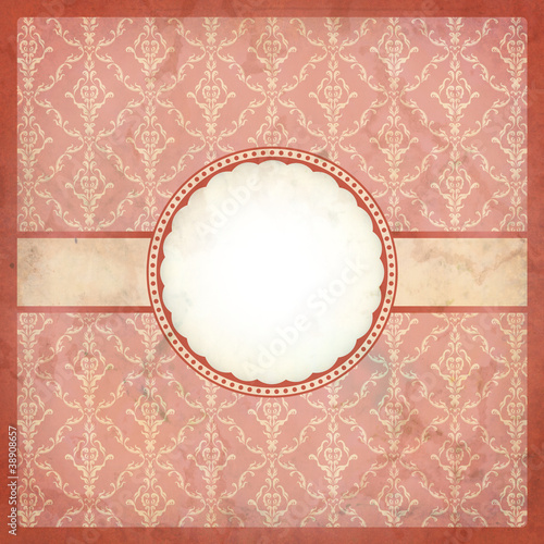 Pink vintage frame photo