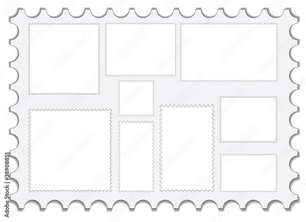 set of blank post stamps vector illustration set of blank post stamps vector illustration