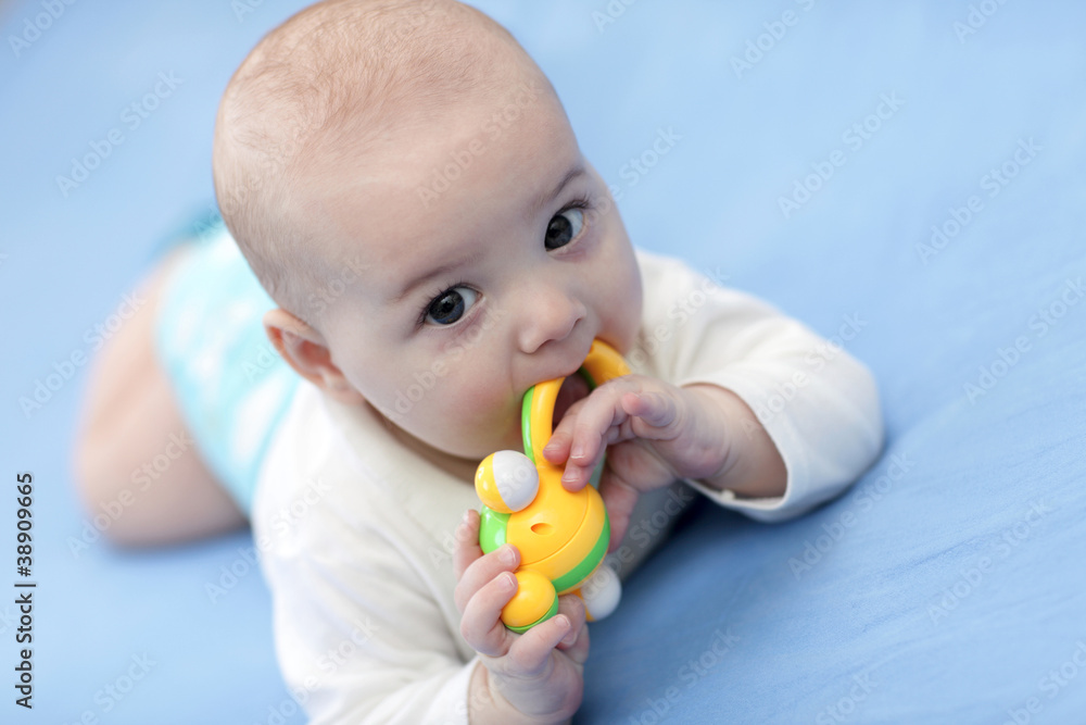 Baby with rattle Baby with rattle