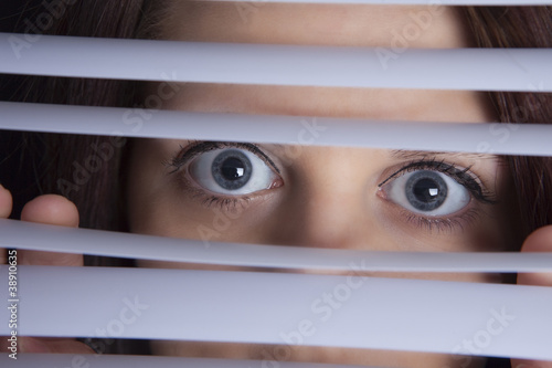Scared Girl Hiding