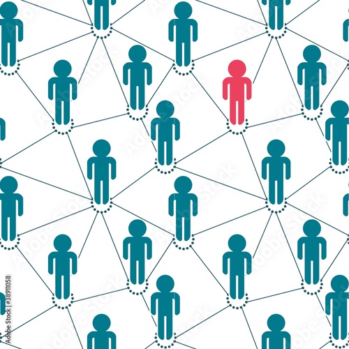 seamless pattern: business network