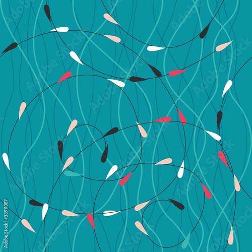 abstract flower leaves pattern