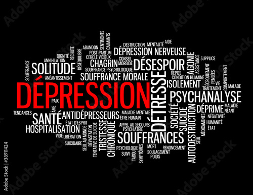 Nuage de Tags "DEPRESSION" (nerveuse maladie stress souffrance)