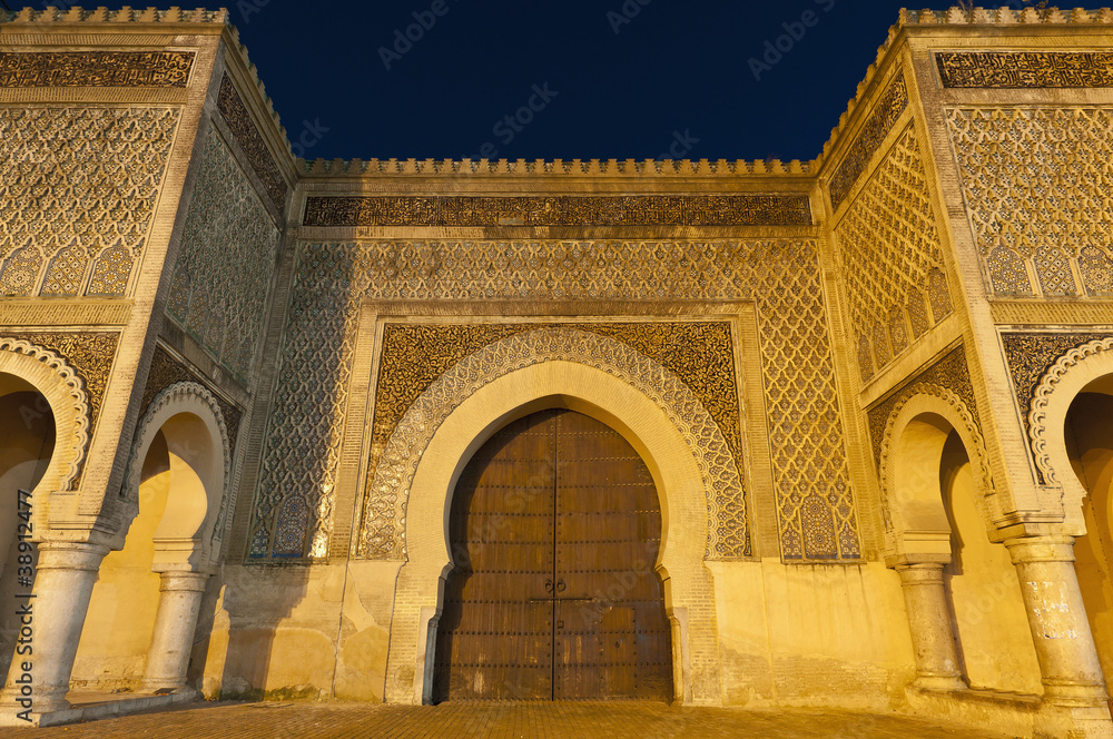 Bab Jama en Nouar door at Meknes, Morocco