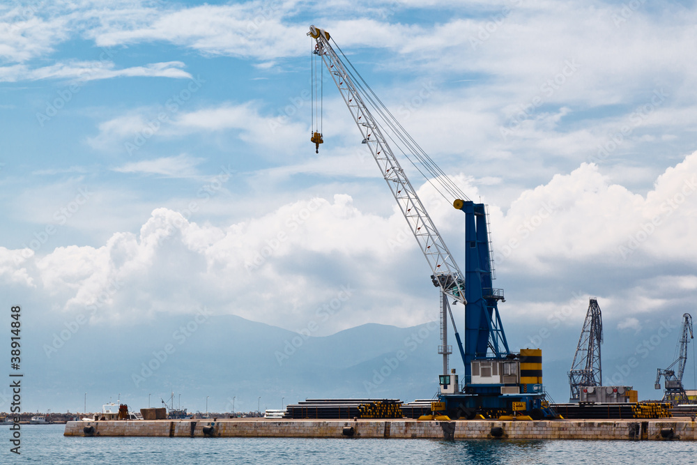 Harbor Crane in Port of Rijeka in Istria, Croatia