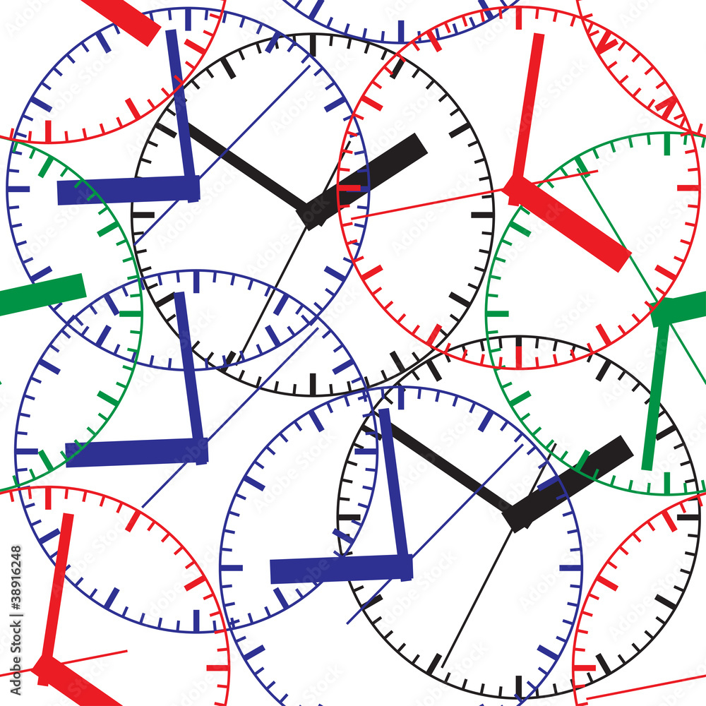 Wall clock. Vector illustration. Seamless. Wall clock. Vector illustration. Seamless.