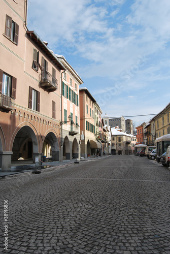 millesimo: antico borgo dell'entroterra ligure sotto la neve photo