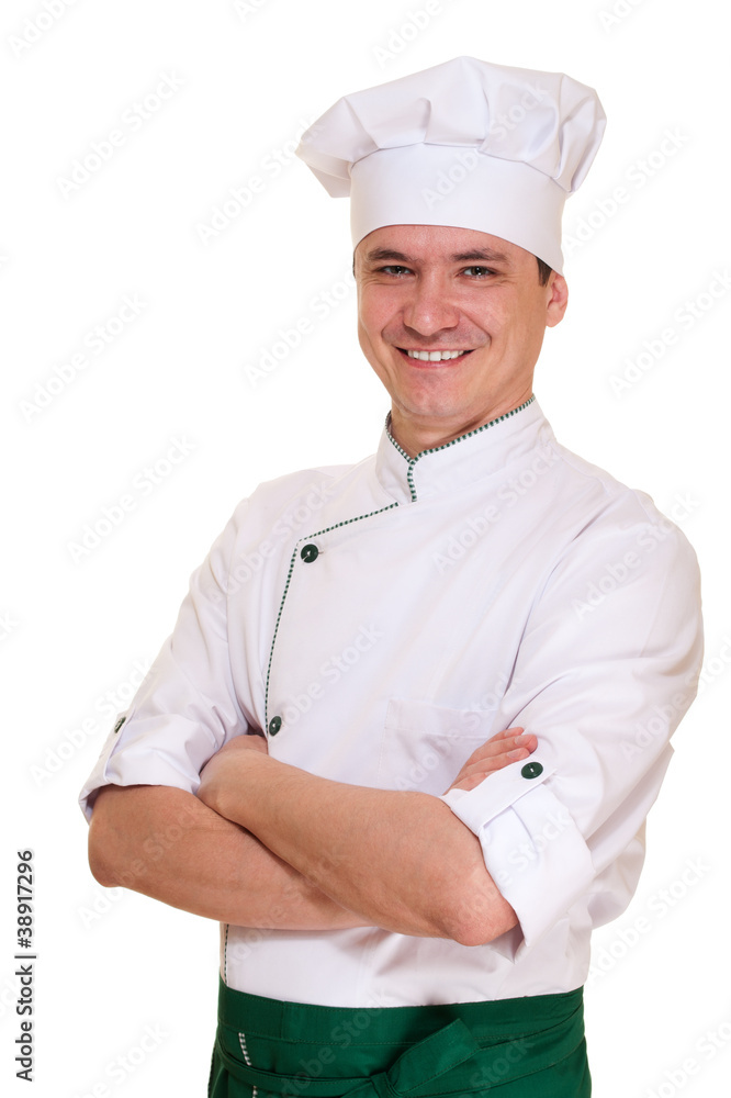 Smiling chef man in uniform Smiling chef man in uniform