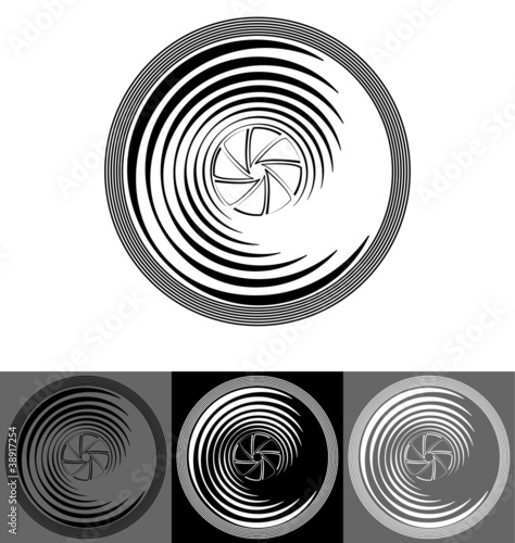 stylized camera lens