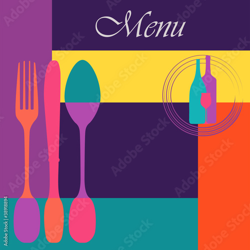 Menu card design template,copy space