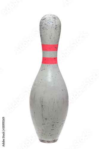 Canvas-taulu old used bowling pin