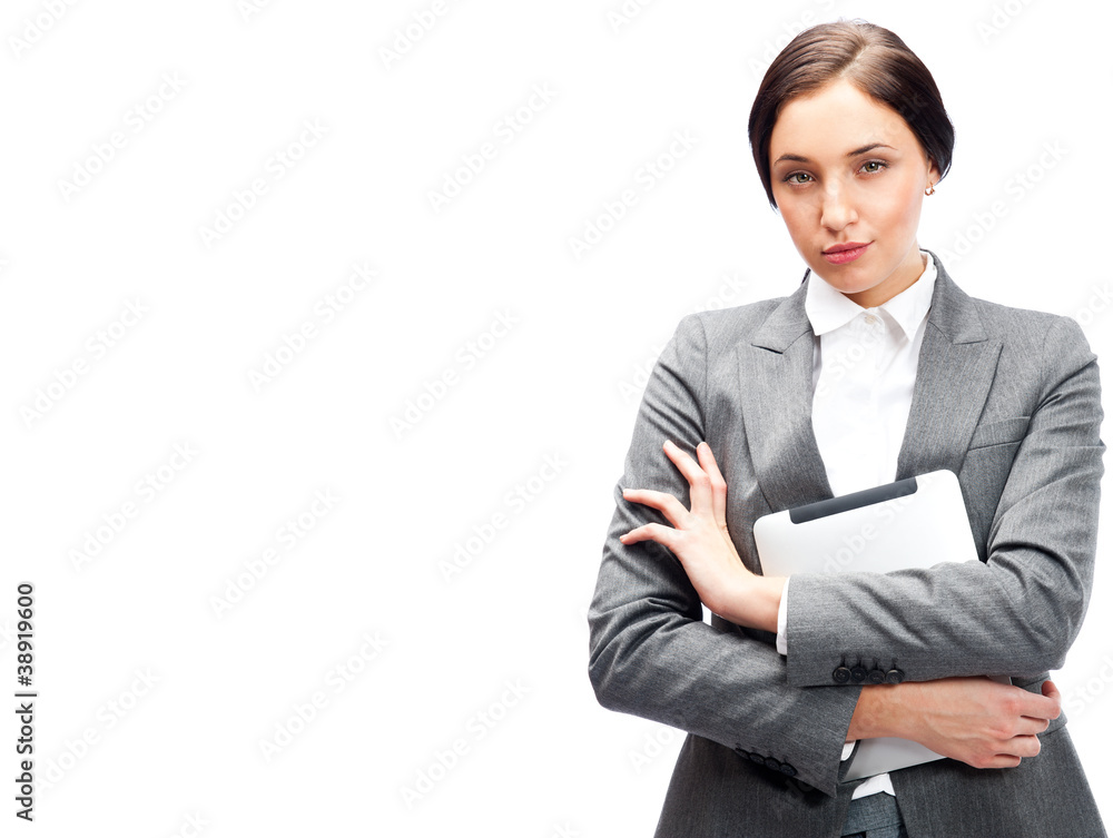 Beautiful modern business woman using digital tablet Beautiful modern business woman using digital tablet